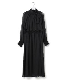 23区 【APPLAUDIR】シアードットフロッキー ボウタイリボンドレス