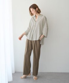 YECCA VECCA バルーン袖スキッパーシャツ