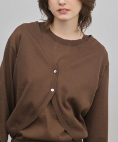 GRACE CONTINENTAL レイヤードニットトップ