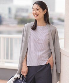 J.PRESS LADIES L 【洗える】Vis/Peスパーク ミディ丈 カーディガン