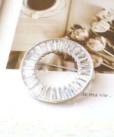 Tiaclasse ガラスサークルブローチ