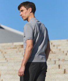 GOTAIRIKU 綿とポリのいいとこどり【洗濯機可】テーラード DRESS BIZ ニットTシャツ