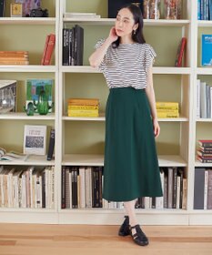 ANY 【接触冷感/UVケア/シワになりにくい】フレアスリーブ Tブラウス