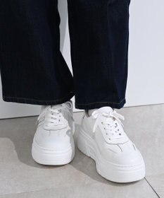 Pointer 日本製 本革ボリューム厚底スニーカー