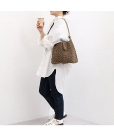 UNBILLION カシュカシュ cachecache / 山波編みトート カゴバッグ