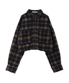 Green Parks ・ＥＬＥＮＣＡＲＥ　ＤＵＥ　シャギーチェックショートシャツ