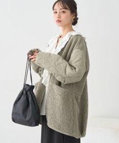 earth music&ecology ボアキルトミドルコート