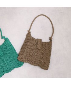 UNBILLION カシュカシュ cachecache / 山波編みトート カゴバッグ