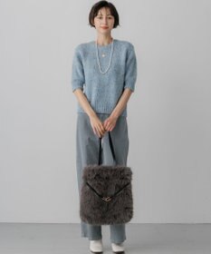 23区 L 【先行予約】マーブルカラーファンシー ハーフスリーブ ニット