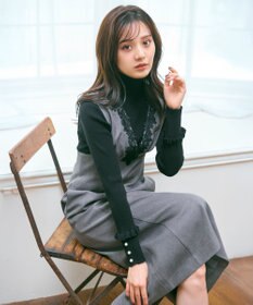 Feroux 美シルエットレース ジャンパースカート