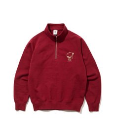 J.PRESS MEN 【AaronChang】【UNISEX】ワンポイントハーフジップ スウェットシャツ