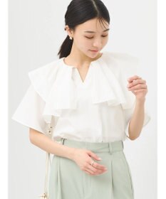 earth music&ecology ビッグカラーチェーンブラウス