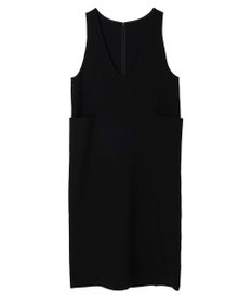 AMERICAN HOLIC イージーケアＵネックＩラインワンピース