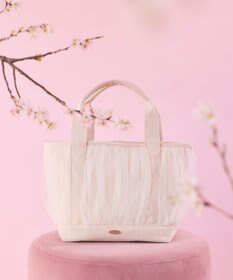 TOCCA GATHER TULLE TOTE キャンバストート アイボリー系