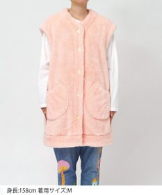 tsumori chisato SLEEP ツモリチサト ベスト フリ－ス素材(本体) あったか フレンチ袖 ルームウェア レディース URW130 /ワコール