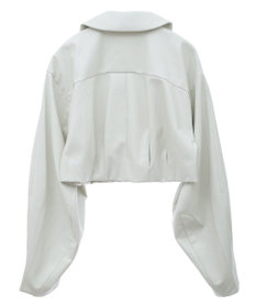 Green Parks フェイクレザーショートブルゾン