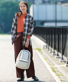 ANY L オンブレーチェックオーバーシャツ