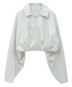 Green Parks フェイクレザーショートブルゾン