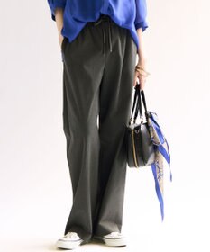 23区 【撥水加工/洗える】ドライ2WAYストレッチ ドロスト ワイド パンツ