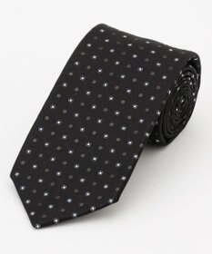 JOSEPH HOMME 【日本製】ドットコンビジャガード　ネクタイ ブラック系7