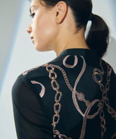 GRACE CONTINENTAL チェーン刺繍ワンピース