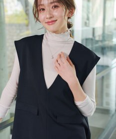 Tiaclasse 【ブラウス&ベスト&パンツ3点セット】リボンタイブラウス＋ベスト付き 3点セットアップ