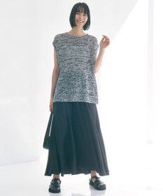 UNFILO L リネンペーパー メッシュニット ベスト