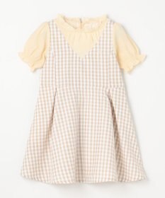 組曲 KIDS 【100㎝】ギンガムドッキング  ワンピース