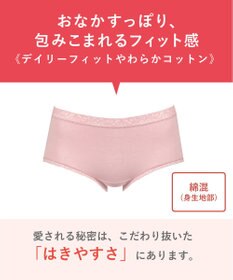 Wing ショーツ 綿混(身生地部) やさしい肌あたり 【デイリーフィット やわらかコットン】 はきこみ丈ふつう EC2330 ウイング／ワコール