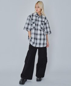 WEGO 【ユニセックス着用ITEM】グラフィックオンブレチェックシャツ（SS）