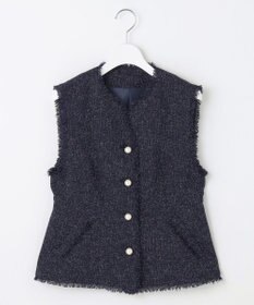 Feroux 【セットアップ対応】春ツイード コンパクトジレ