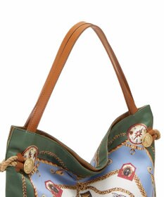 TOPKAPI 【TREASURE TOPKAPI】【アーカイブ】マイルドサテン スカーフ パネル柄 トートバッグ 2023