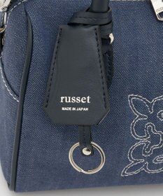 russet 【刺繍モノグラム】デニム2WAYミニボストンバッグ(CE-1773)