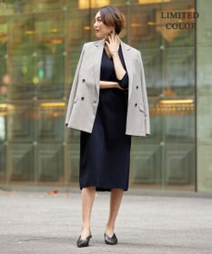 ICB 【洗える】 シンセティックフルニードル Vネックワンピース