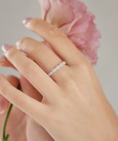 Tiaclasse 【安田美沙子さん着用】オーロラストーンワンラップリング