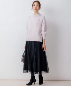 組曲 L ウールカシミヤミックス ロールネック ニット