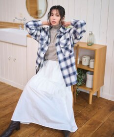 WEGO 【2025年秋冬新作/SMLサイズ展開/ユニセックス着用ITEM】オンブレチェックネルシャツ（LS）