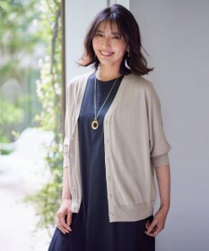 ANY 【UVケア/接触冷感/アンチピリング】多機能ハーフスリーブカーディガン