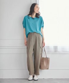 ANY L 【ウエストゴム】清涼リネンカーゴパンツ