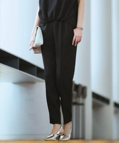 ICB 【新色追加・WEB限定カラーあり】FluidBackSatin ドロストパンツ ブラック