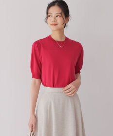 組曲 L シアー ニット５分袖 プルオーバー