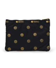 LeSportsac 3ZIP COSMETIC/ゴールドグリッタードッツ