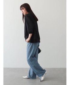 Green Parks ボートネックラメミニ裏毛プルオーバー