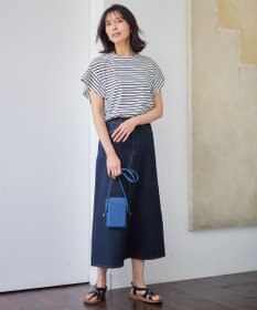 ANY 【洗濯機可能/ストレッチ】フロントスリットデニムスカート