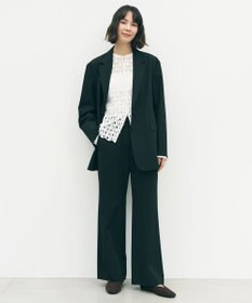 UNFILO 【セットアップ着用可/ウエストゴム】マイビューティ セミフレアパンツ