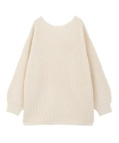 earth music&ecology 【毛玉防止 / 洗濯機洗い可】アンチピリングクロスネックルーズニット