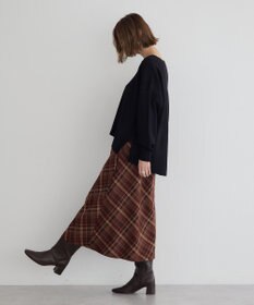 YECCA VECCA チェック柄アシメデザインスカート