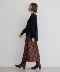 YECCA VECCA チェック柄アシメデザインスカート