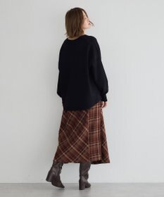 YECCA VECCA チェック柄アシメデザインスカート