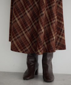 YECCA VECCA チェック柄アシメデザインスカート